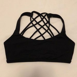 Black lululemon free to be wild sports bra